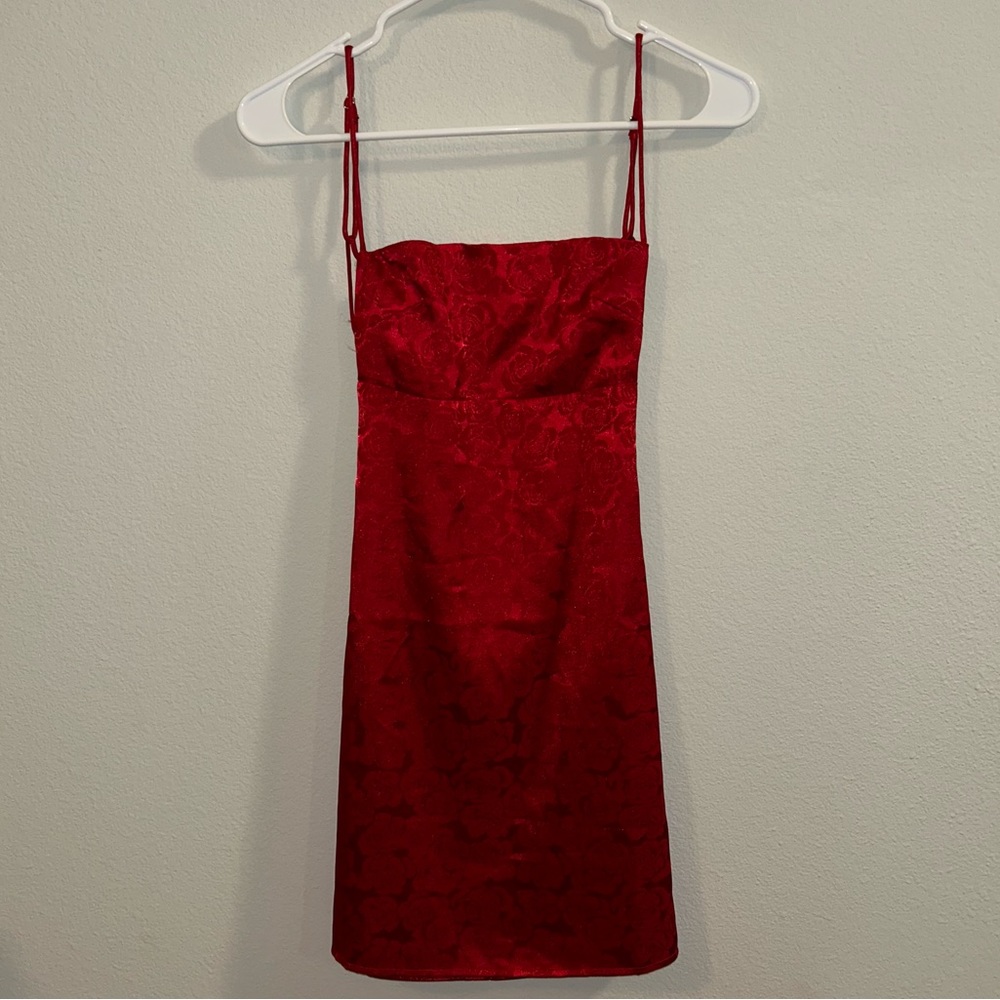 NWOT Lucy in the Sky Bliss Satin Slit Dress